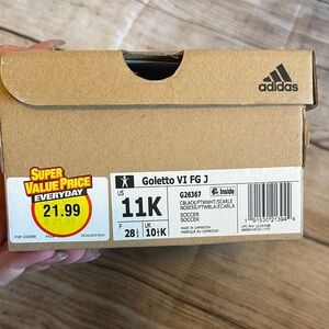 Adidas Goletto VI FG J Soccer Shoes - Black and White